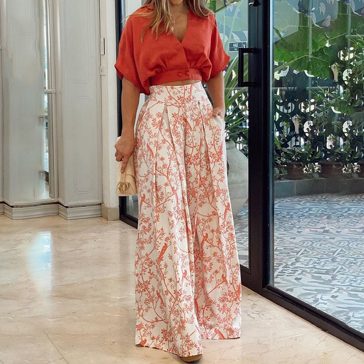 Lune London cropped fashion top and wide pants
