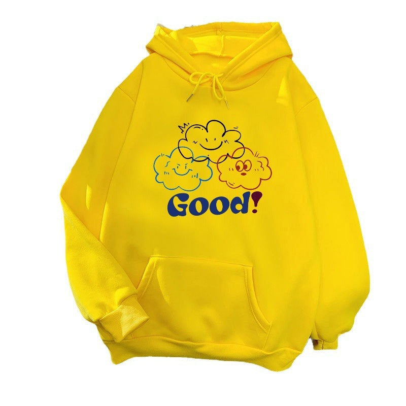 Women's hoodie with playful cloud design Chic & Stil