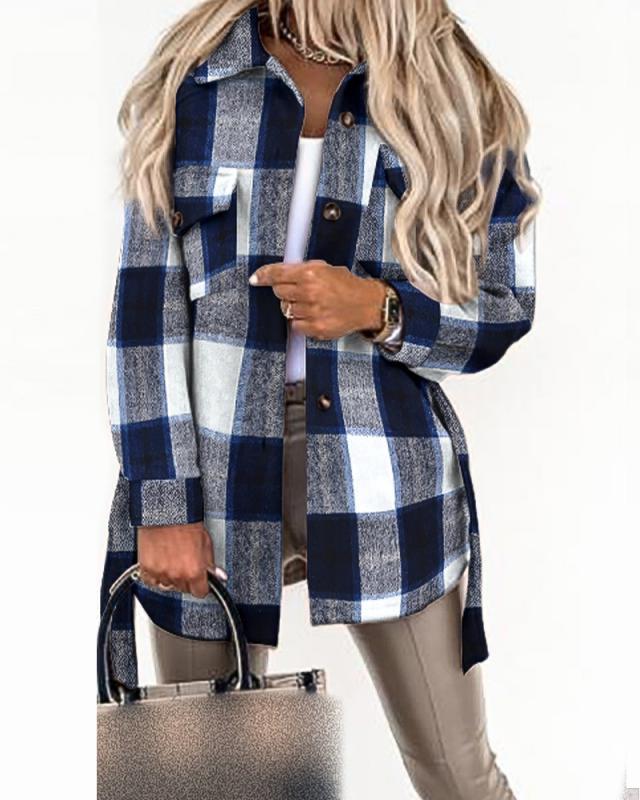 Lune London Long Sleeved Checkered Blouse for Women