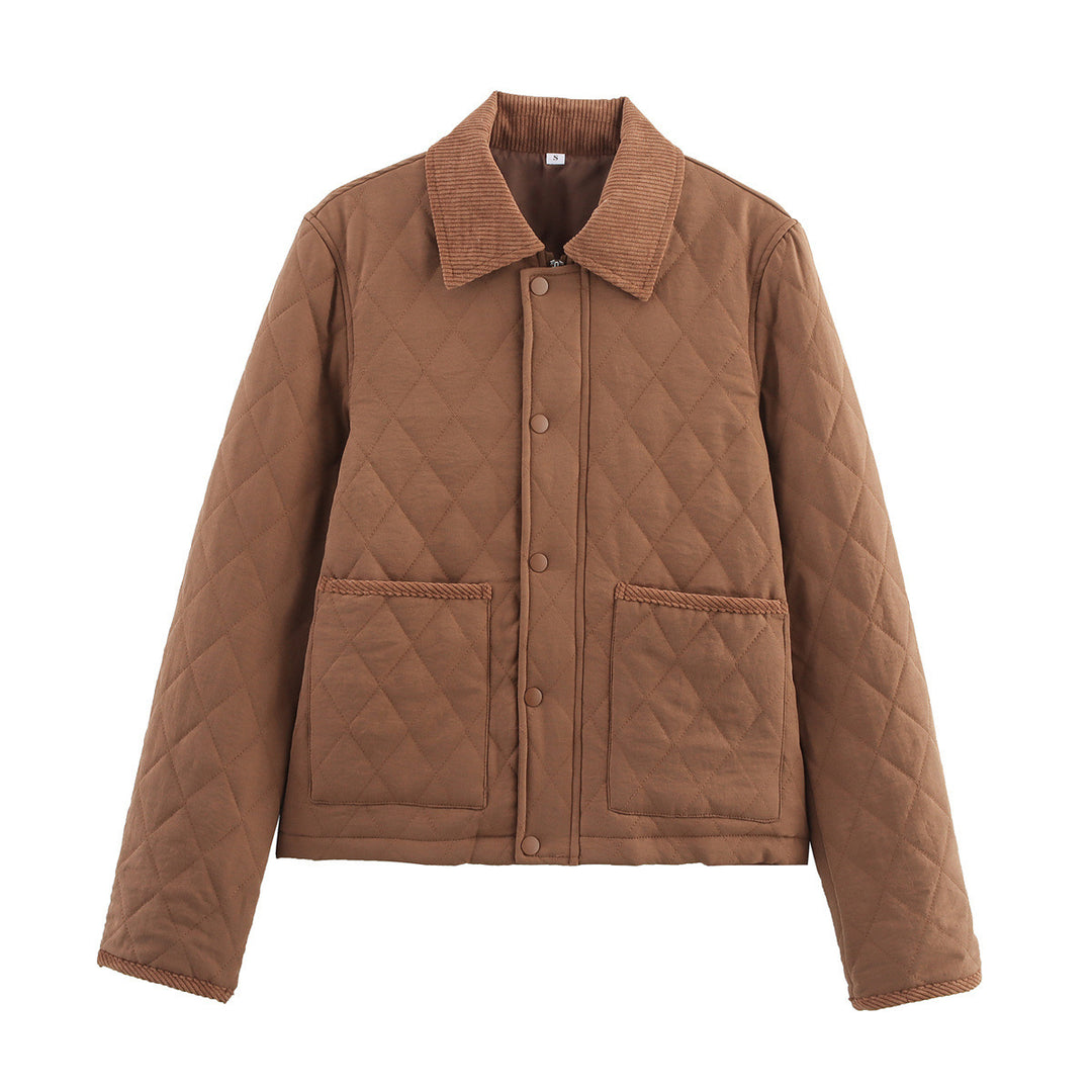 Ladies quilted leisure jacket with practical pockets and modern collar Lune London