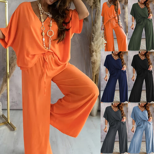 Tenue décontractée pour femmes composée d'un haut ample et d'un pantalon large Amarae