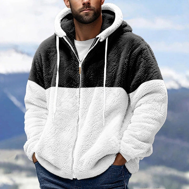 Soft fleece jacket for men with hood Amarae