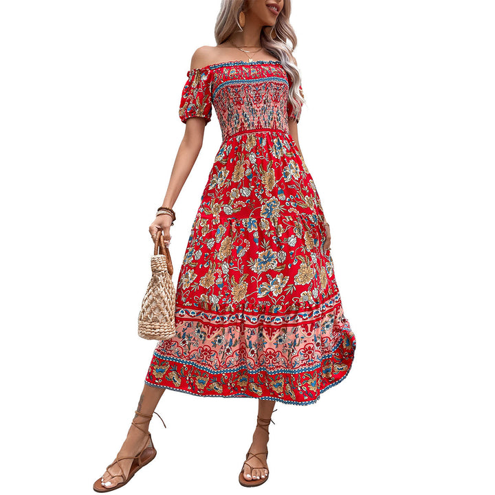Women Off-Shoulder Bohemian Maxi Dress Lune London