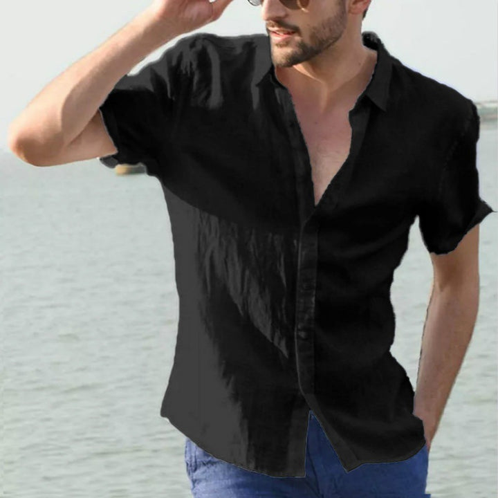 Light linen short sleeve shirt for men Amarae