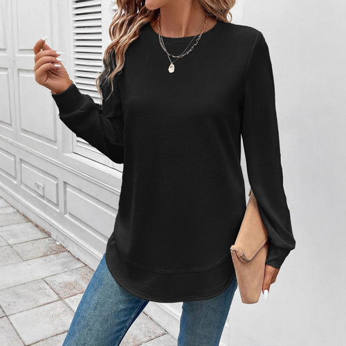 Casual long sleeve T-shirt for women with textured design Amarae