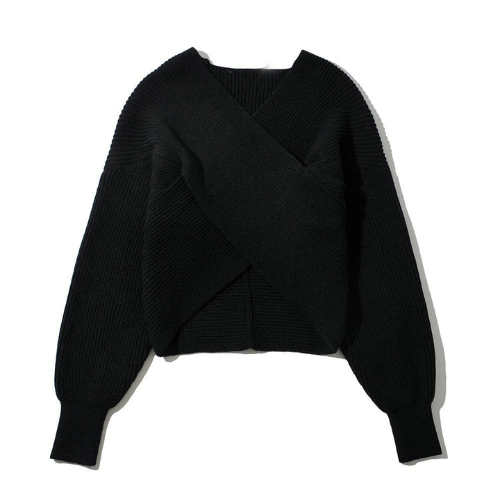 Cropped sweater women in textured material Lune London