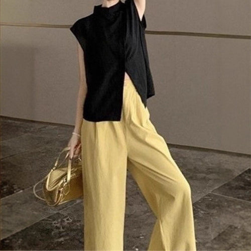 Women Elegant Cut Wide Leg Trousers Amarae