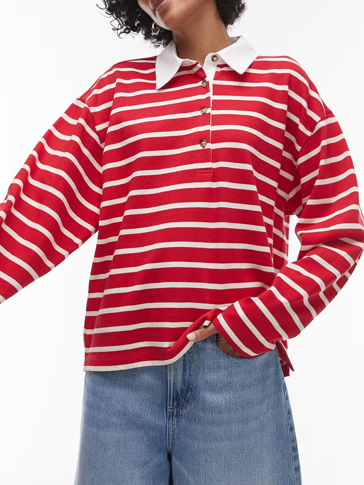 Loose striped casual sweater for ladies Lune London
