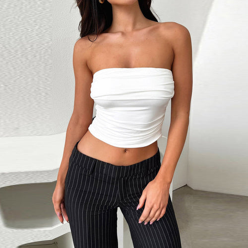 Ladies Bandeau Top with Ruffled Design Amarae