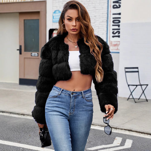 Women Short Fur Jacket Amarae
