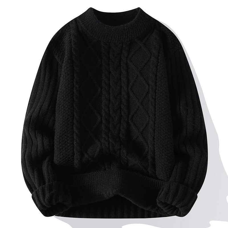 Ladies Cozy Knit Sweater with Twisted Pattern Lune London