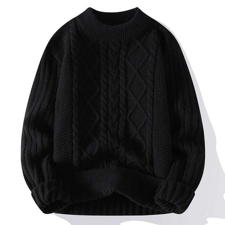 Ladies Cozy Knit Sweater with Twisted Pattern Lune London