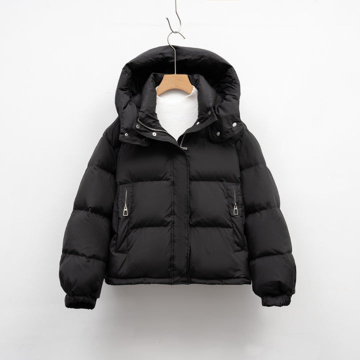 Women's puffer jacket with removable hood and oversized fit Lune London