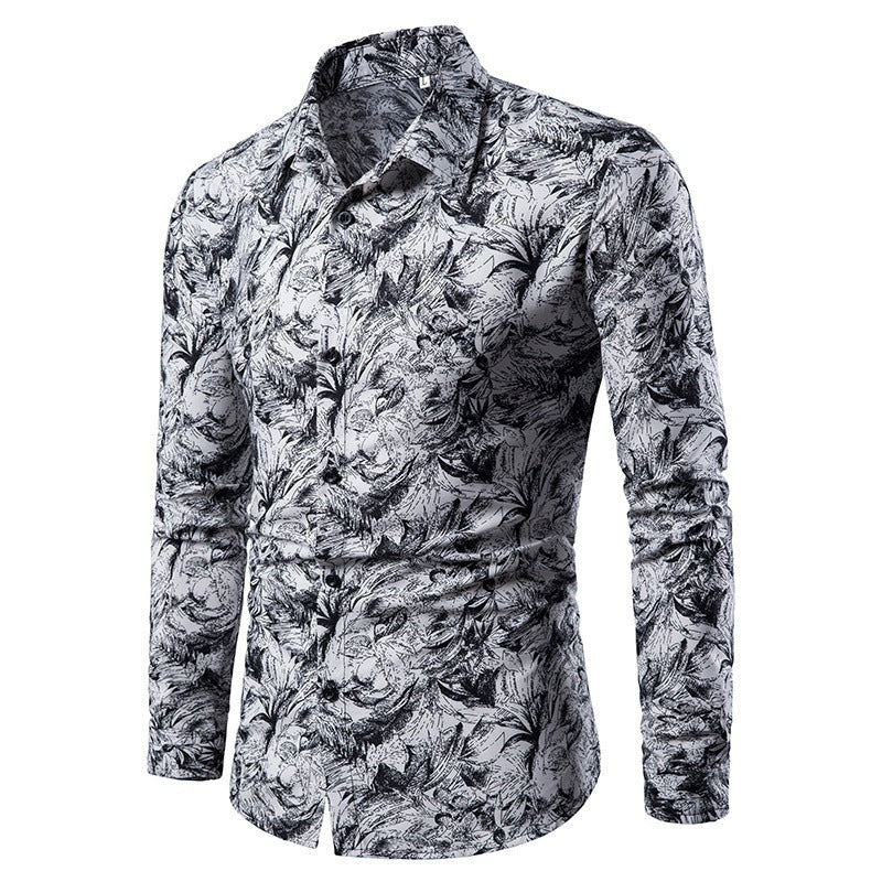 Shirt for men with creative floral pattern Lune London