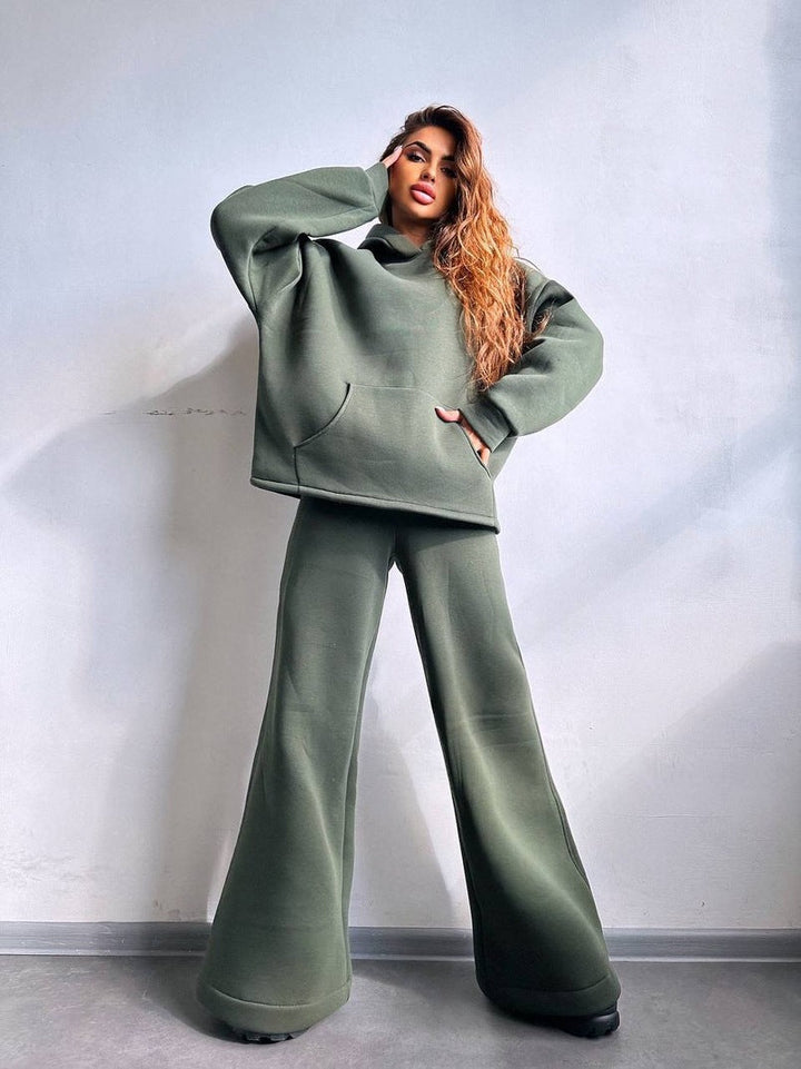 Ladies Cool Oversized Hoodie and Wide Leisure Pants Lune London