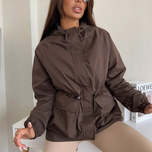 Women's casual waterproof jacket with adjustable waistband Amarae