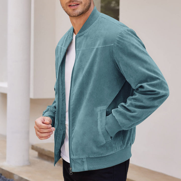 Casual bomber jacket for men in soft material Lune London
