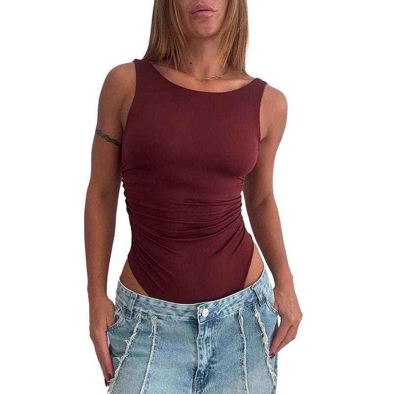 Ladies Ruffled Tank Jumpsuit Lune London