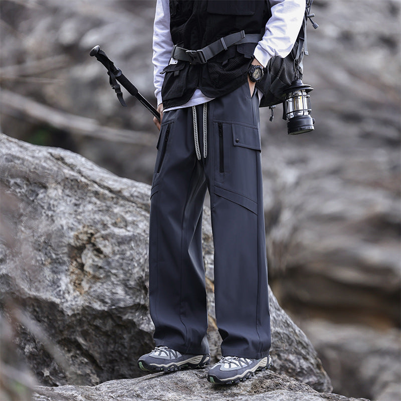 Multifunctional hiking pants for men with adjustable waist and practical pockets Lune London