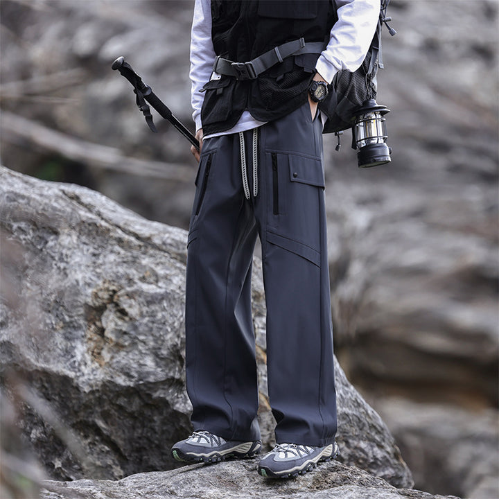 Multifunctional hiking pants for men with adjustable waist and practical pockets Lune London