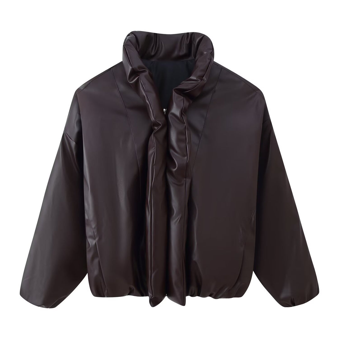 Veste courte stylée pour femmes avec col montant volumineux Chic & Stil
