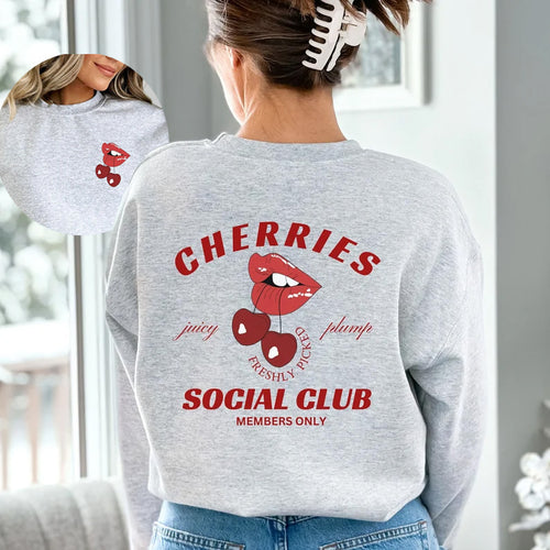 Sweat-shirt femme avec design créatif de fruits et de bouche Chic & Stil
