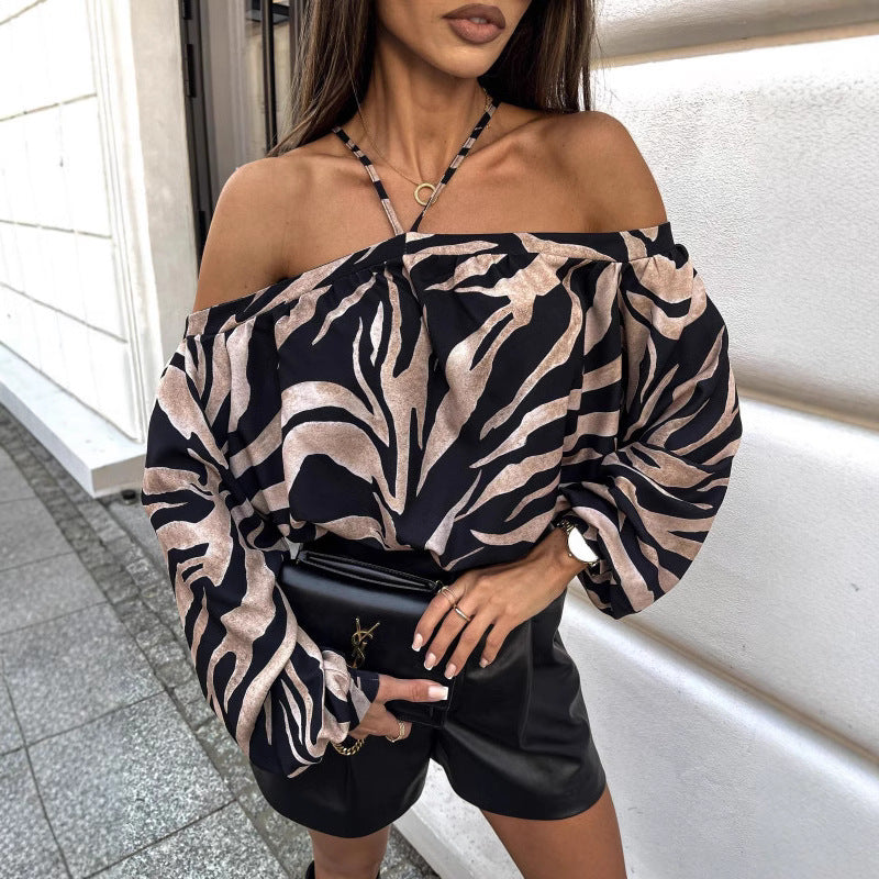 Ladies Ruffle Top Off-Shoulder Lune London