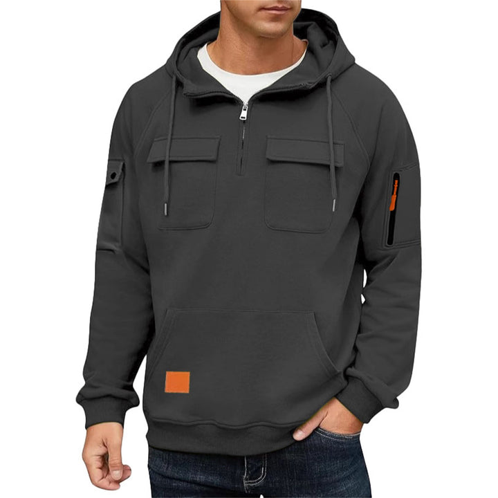 Men's hoodie with practical pockets and chic sporty design