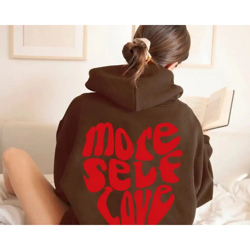 Women's oversized hooded sweatshirt with creative heart design Lune London