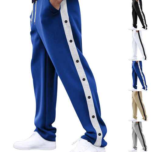 Sporty men's jogging pants with snap button details Amarae