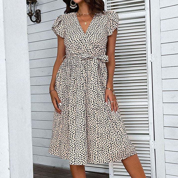Lune London pleated skirt midi wrap dress for women