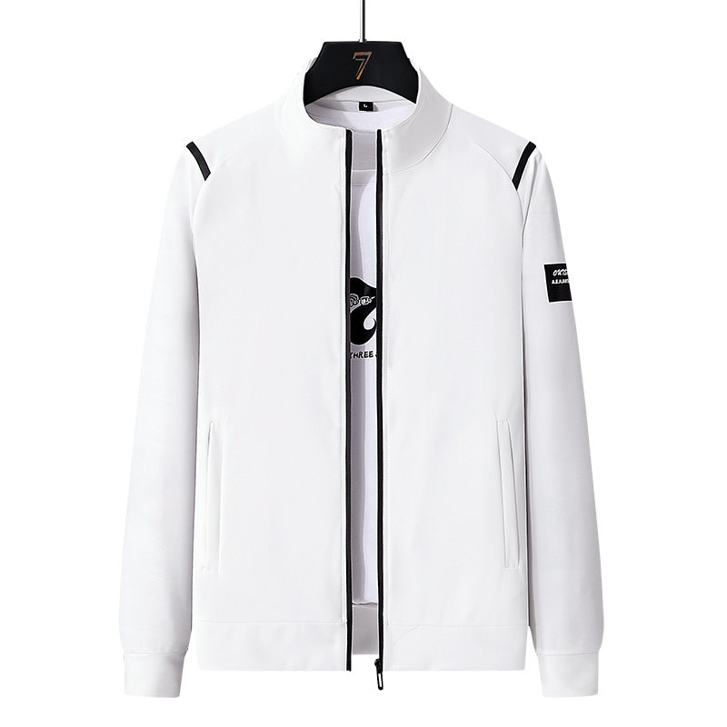 Men's sporty tracksuit set with zip jacket, round neck sweatshirt and slim fit jogging pants Amarae