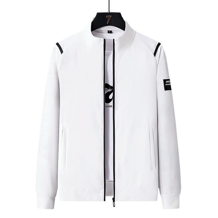 Men's sporty tracksuit set with zip jacket, round neck sweatshirt and slim fit jogging pants Amarae