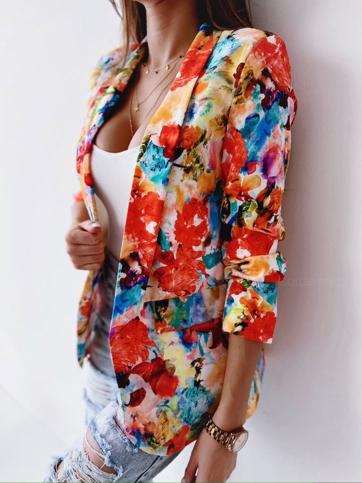 Jacket for women with floral design and flattering cut Lune London