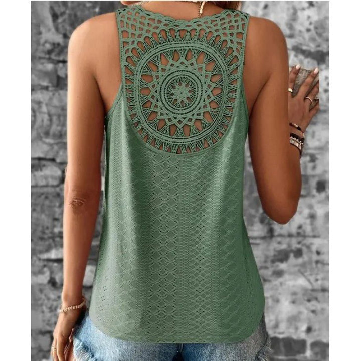 Lune London Crochet Back Tank Top for Women