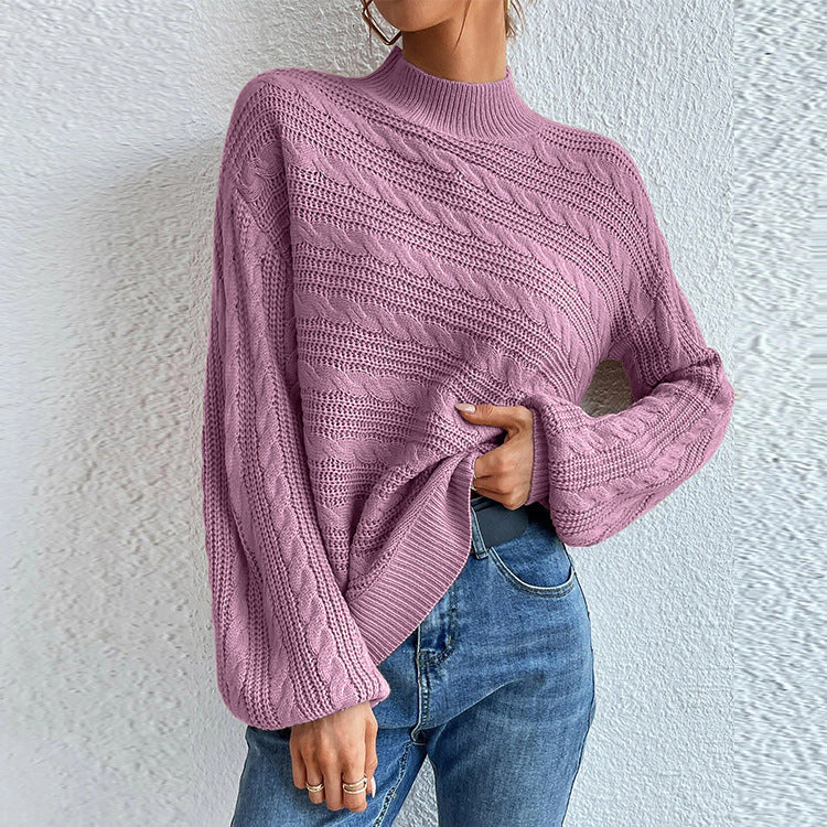 Knitted sweater for ladies with a loose fit and trendy textured pattern Lune London