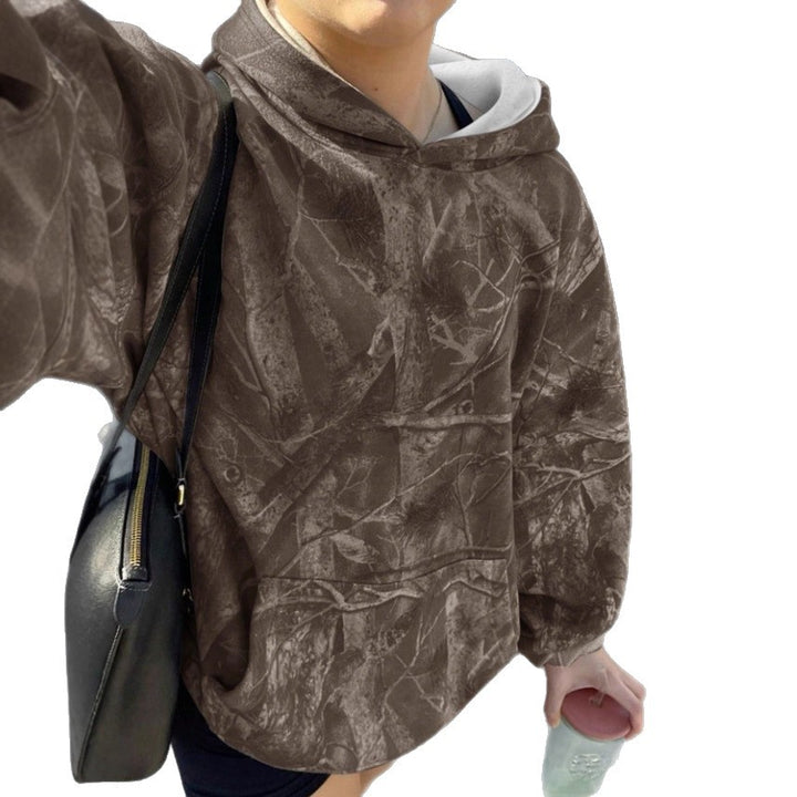 Sweat à capuche décontracté pour femmes avec motif camouflage Chic & Stil