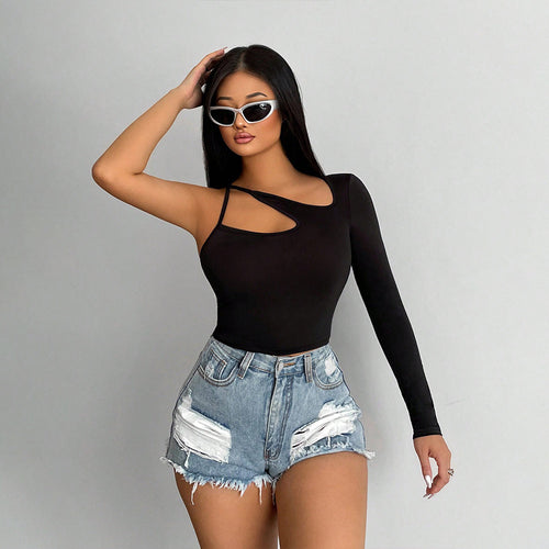 Women's asymmetrical body with long sleeves and sophisticated cut Chic & Stil