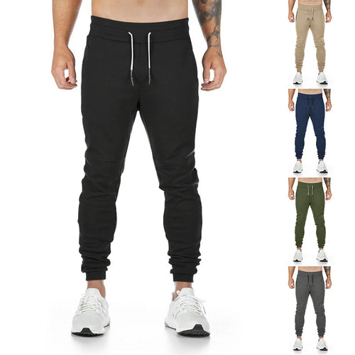 Sporty jogging pants for men with side zip pockets Amarae