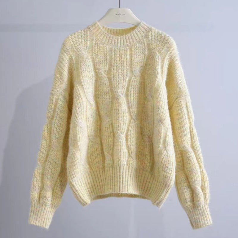 Chunky knit sweater for women with an innovative wave pattern Lune London