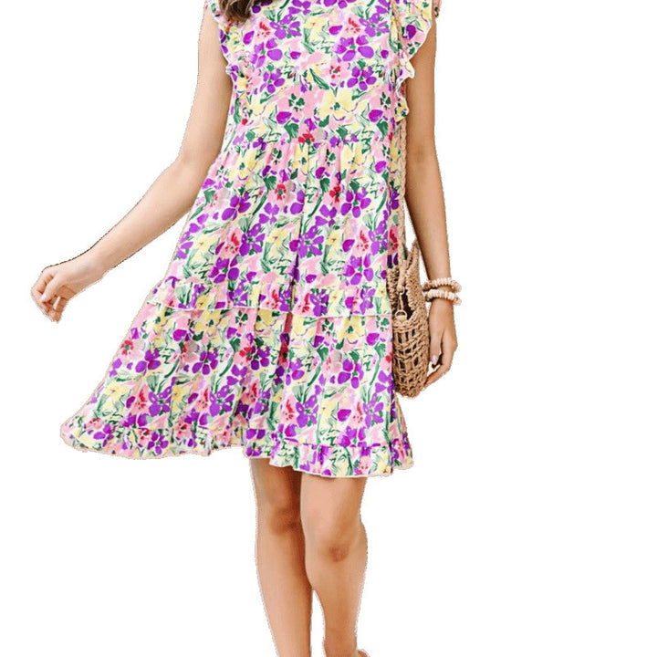 Lune London Floral Ruffle Summer Dress for Women
