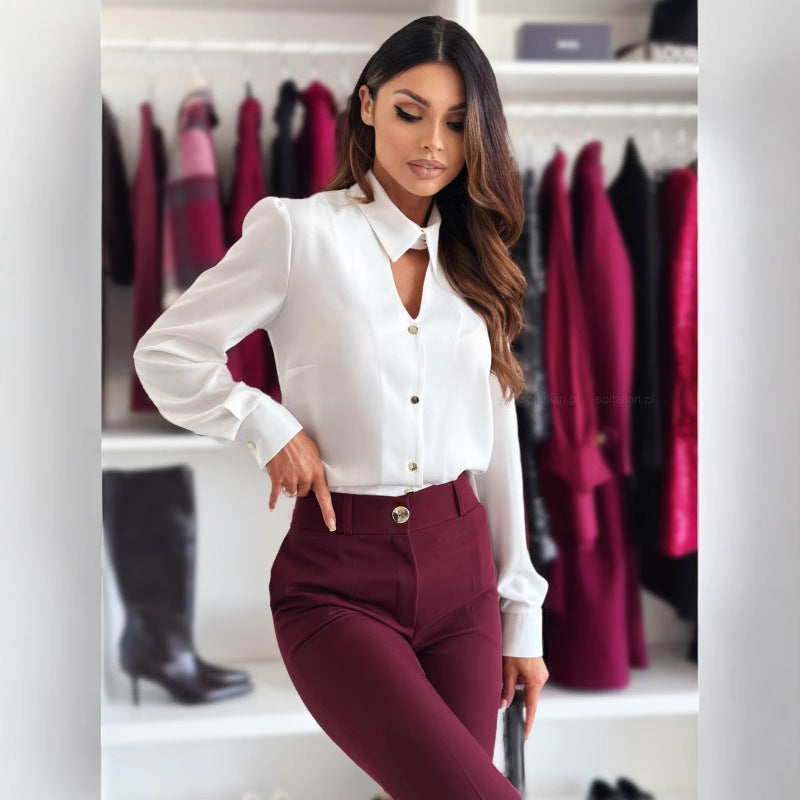 Blouse élégante pour femmes avec décolleté moderne Chic & Stil