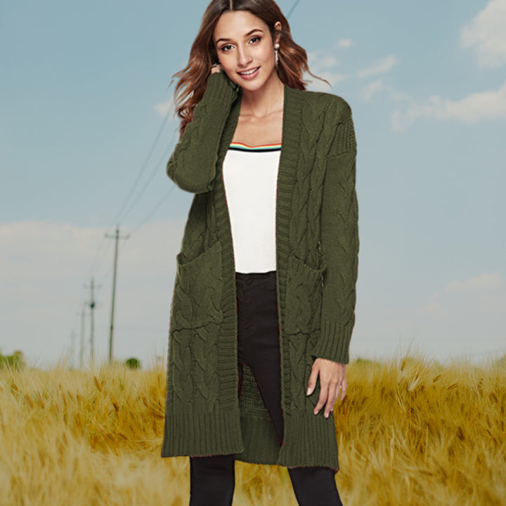 Women's knitted coat with voluminous sleeves and practical pockets Lune London