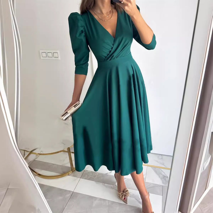 Ladies Elegant Chic Midi Dress