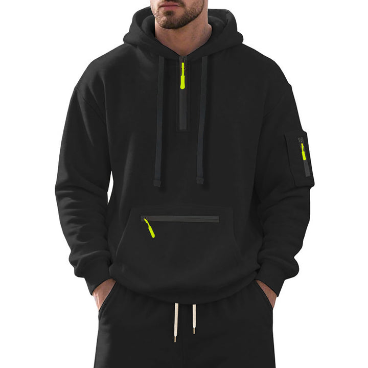 Men's sporty hoodie with practical zip pockets Amarae