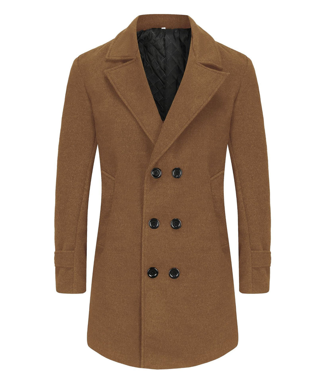 Elegant double-breasted coat for men, slim fit and padded lining Amarae