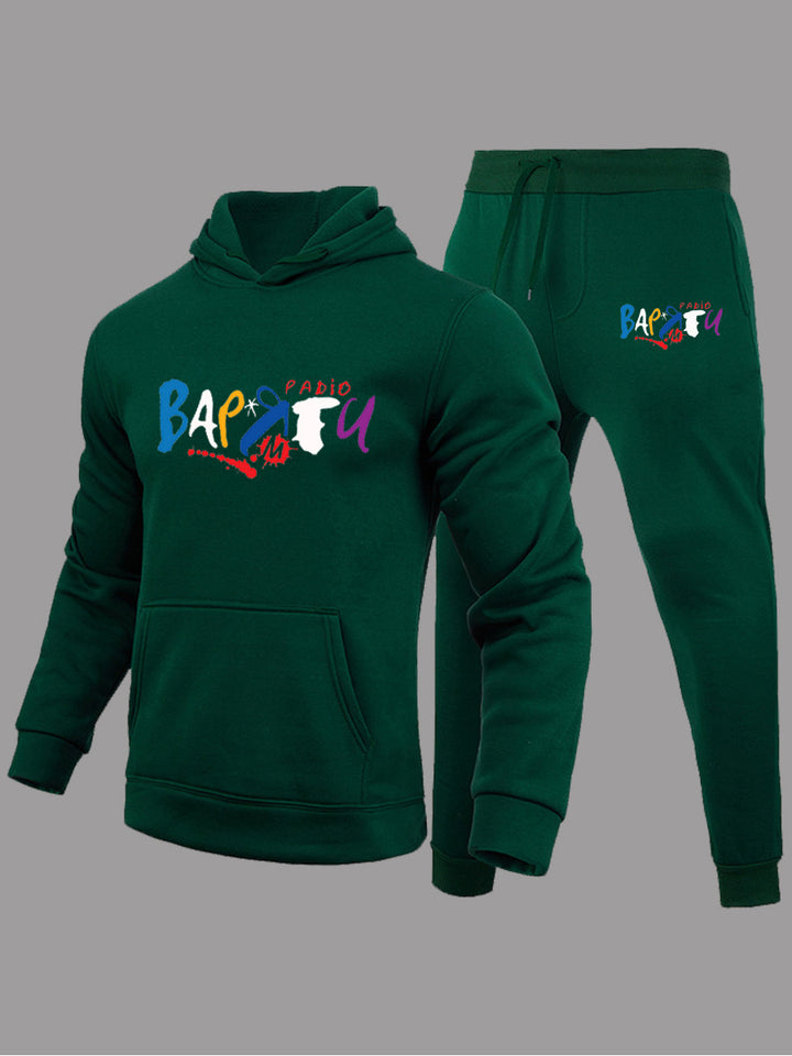 Women's hoodie and jogger pants set with creative print Lune London