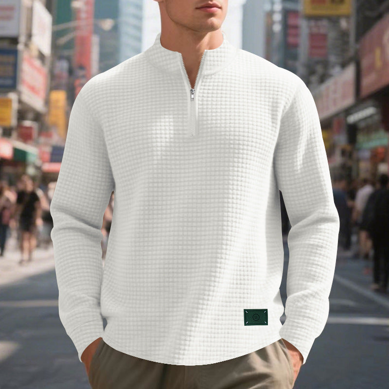 Pullover for men with structured design and high collar Lune London