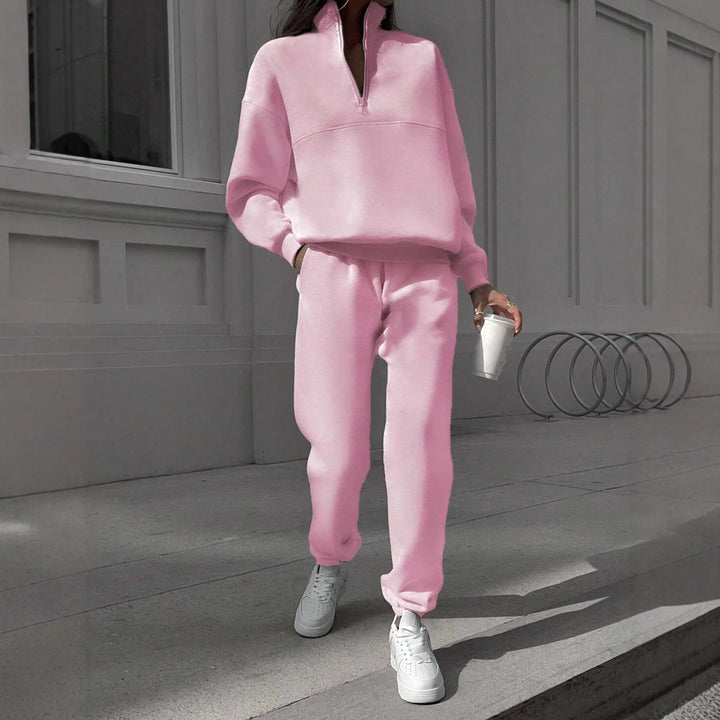 Ladies high quality zip-up sweatshirt with high collar Lune London