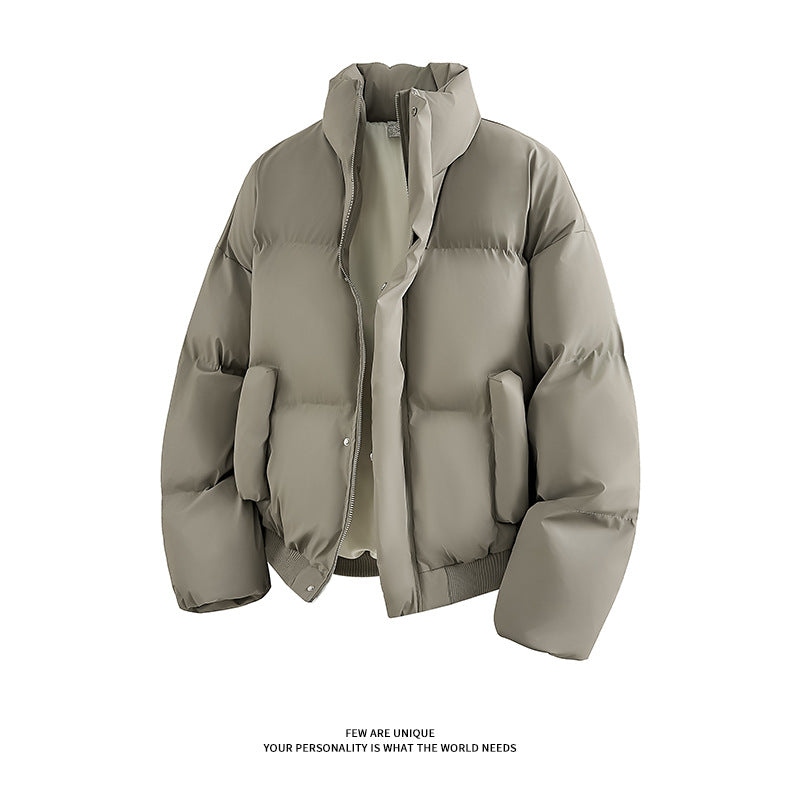 Trendy padded jacket for men with high collar and practical pockets Lune London